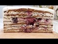 Шикарный Медовик с вишней и орехами!/ Chic Honey cake with cherries and nuts!