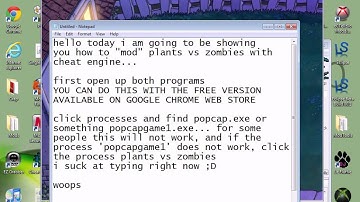 How to Hack Sun Using Cheat Engine - Plants vs Zombies
