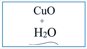 How to write the equation for  CuO + H2O     :  Copper (II) oxide + Water