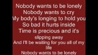 Ricky Martin ft. Christina Aguilera - nobody wants to be lonely  with lyrics