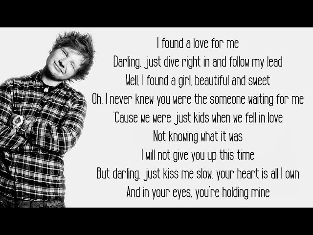 Perfect - Ed Sheeran (Lyrics) class=