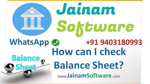 102 How can I check  balance-sheet ?   | Jainam Software