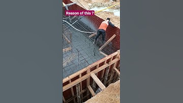 vibration during concrete casting is very important to avoid honey comb #construction #mountains