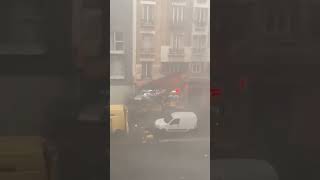 A squall in Paris near Porte de Clichy (France, September 5, 2022).