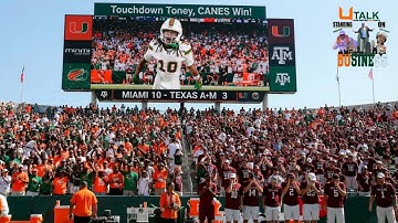 Miami wins 1st playoff game 10 Texas A&M 3 U TALK LIVE-286