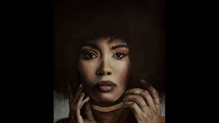 Mixed Media Portrait Drawing and Painting - Colore...