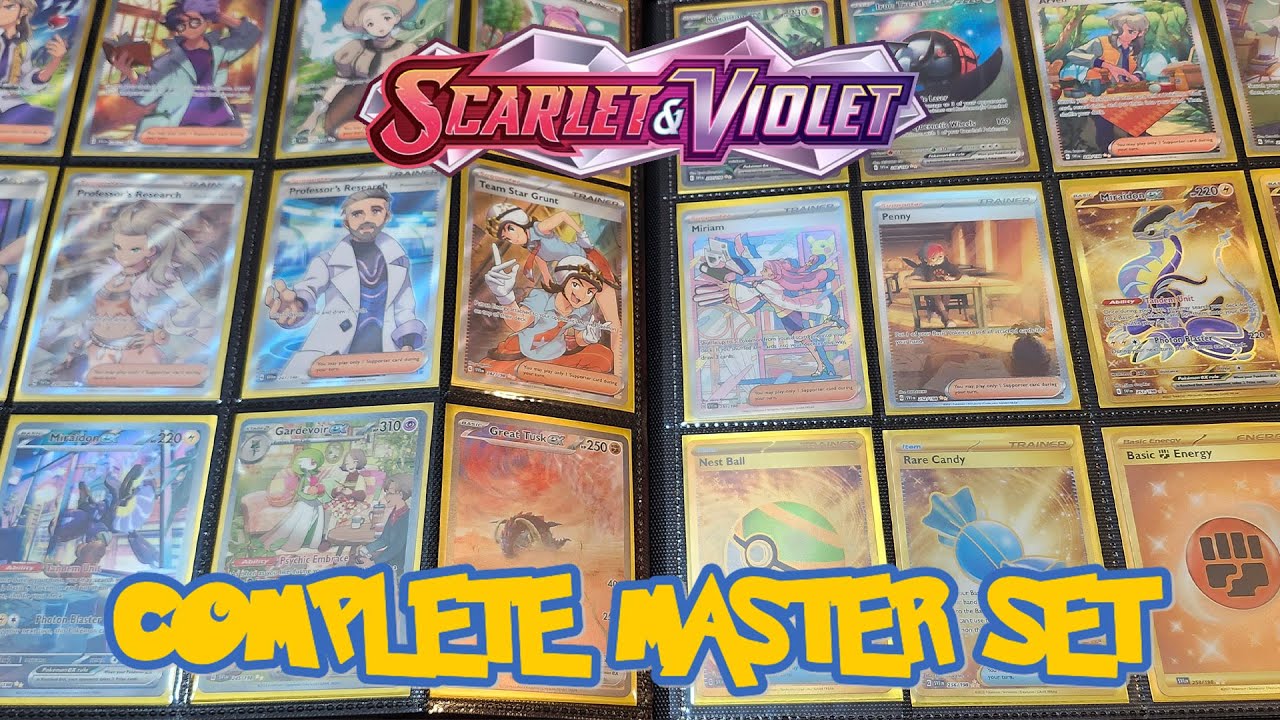 Complete Pokemon Scarlet & Violet Base - Master Set - YouTube