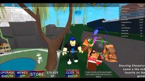 All Shouts up To car Ignition and some other shouts - Roblox Shouting Simulator