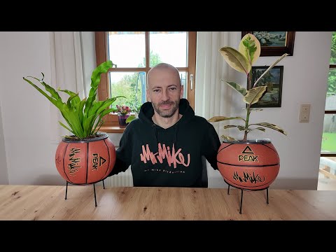 Basketball Blumentopf selber bauen / basteln