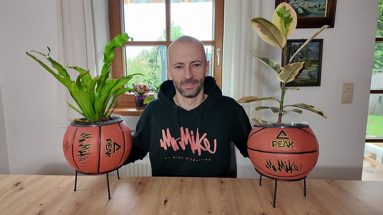 Basketball Blumentopf selber bauen / basteln