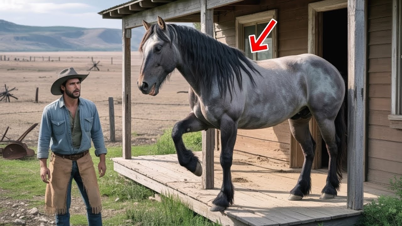 Armer Rancher kaufte verlassenes Ranchhaus für 5 Dollar – im Inneren stand ein wilder Mustang