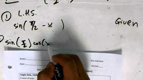 5.3 Proofs Angle Sum and Difference