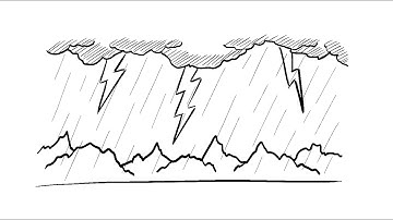 🌩️ How to Draw a Simple Storm Cloud | Step-by-Step Lesson 🌧️
