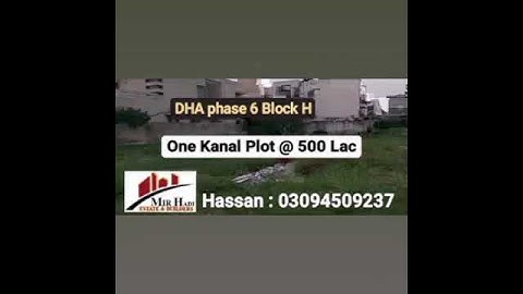 One Kanal Plot on sale in DHA Phase 6