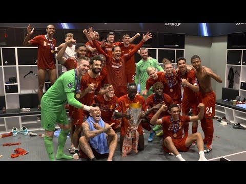 Inside the dressing room for Liverpool's Super Cup celebrations | EXCLUSIVE FOOTAGE from Istanbul