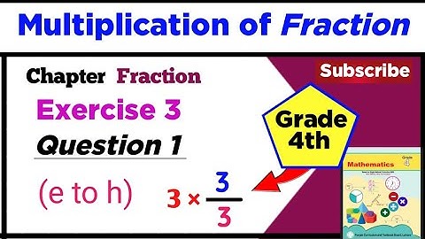 Class 4th Math, Chapter 3, Exercise 3 Fraction||Question no 1/ part (e to h),@MathSkills808