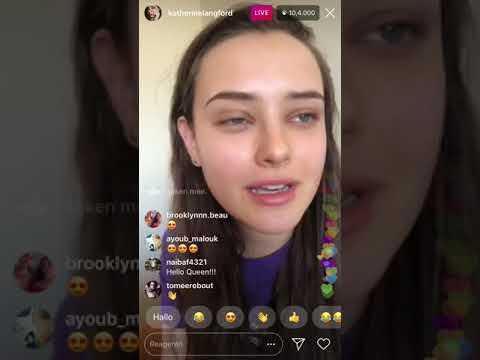 Katherine langford live on instagram taliking about bullied