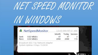 Net Speed Monitor / Internet Speed Meter for Windows [ windows ] [ Tutorial ] screenshot 3