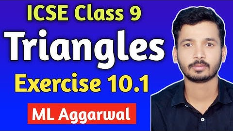 ICSE Class 9 Triangles | ICSE Class 9 Exercise 10.1 Triangles M L Aggarwal | M L Aggarwal Ex 10.1