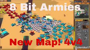 8 Bit Armies Multiplayer Gamplay- NEW MAP! NEW MAP GENERATOR! BATTLEDAY CLASSIC 4V4!!! #4
