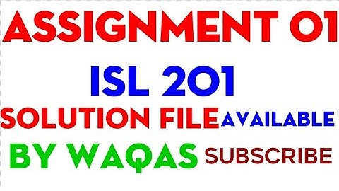 ISL201 Assignment 1 Solution  Spring 2021| ISL201 assignment 1 solution 2021