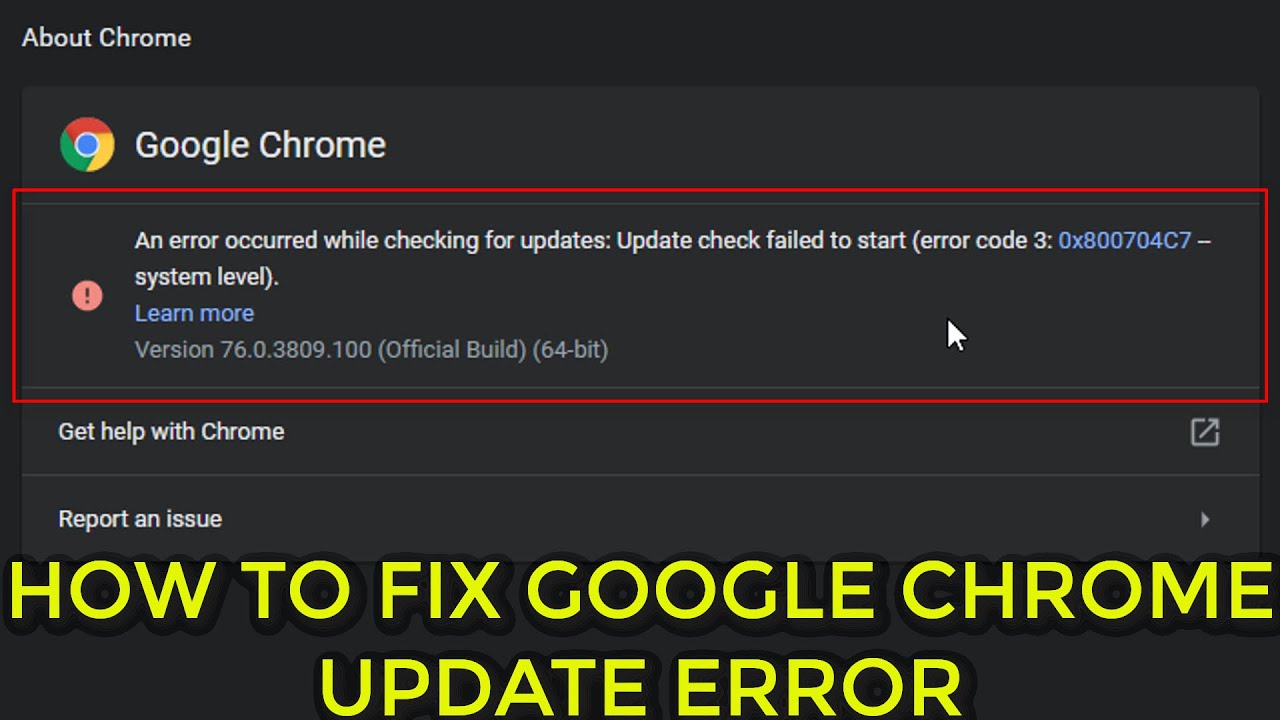 What is error code 0x80004005 on Chrome?