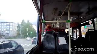 картинка: ВЗТМ-5284. (329). Брутальный вечерний полёт  по новому 4 маршруту. Петрозаводск. Вид салона.