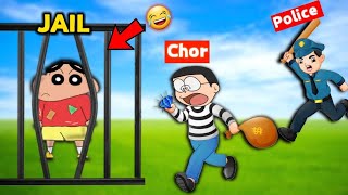 Shinchan And Nobita In Jail 😱 || 🤣 Funny Game Roblox screenshot 3