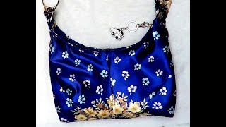 DIY-Bolsa Luxo  com Guarda chuva Velha/Bolsa com Ziper/Bolsa Forrada/Bolsa com Bolso por dentro