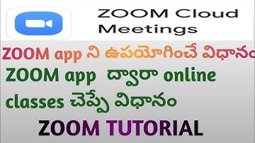 How to use ZOOM app for online classes teaching||How to use ZOOM app for online meeting||in telugu||