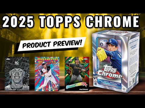 🚨PRODUCT PREVIEW🚨2025 TOPPS CHROME BASEBALL - NEW GOLD LOGOMAN CHASE!