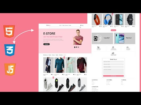 how to design a e-commerce website using html css and JavaScript ...