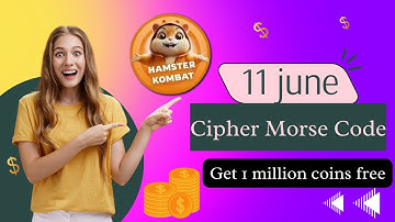 11 June Morse Code Hamster Kombat|1 Million Points Daily Cipher|Claim 1,000,000 coins task award