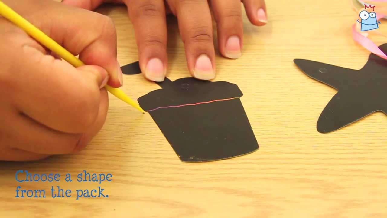 How to create seaside scratch art decorations - YouTube