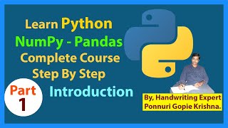 Learn Python Pandas Complete Course |Step By Step | Ponnuri Gopie Krishna | Part-1