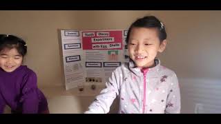 tooth decay experiment with egg shells - Alina & Iris