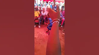 Young sangoma dancing