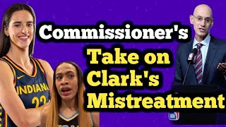 Caitlin Clark gets Support from NBA Commissioner Adam Silver on Chennedy Carter Foul