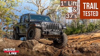 Lowest Lift Needed to Run 37s on The Jeep Gladiator Rubicon | Inside Line