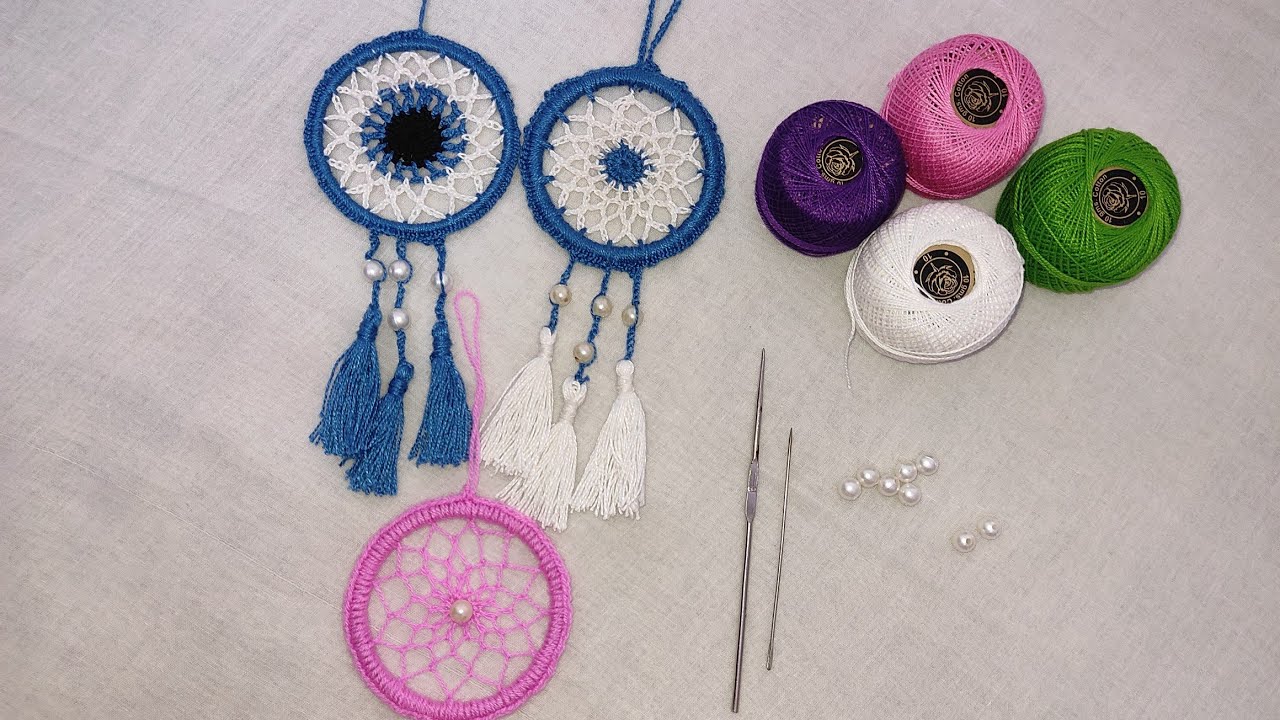 Learn Two way of dreamcatcher, easy to make dreamcatcher at home crochet or needle