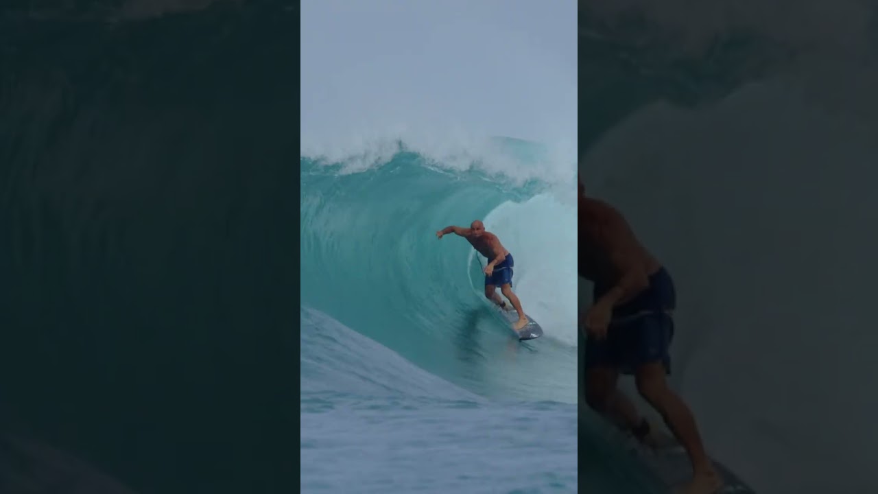 Shane Dorian bottom turn into an Indo barrel #shorts
