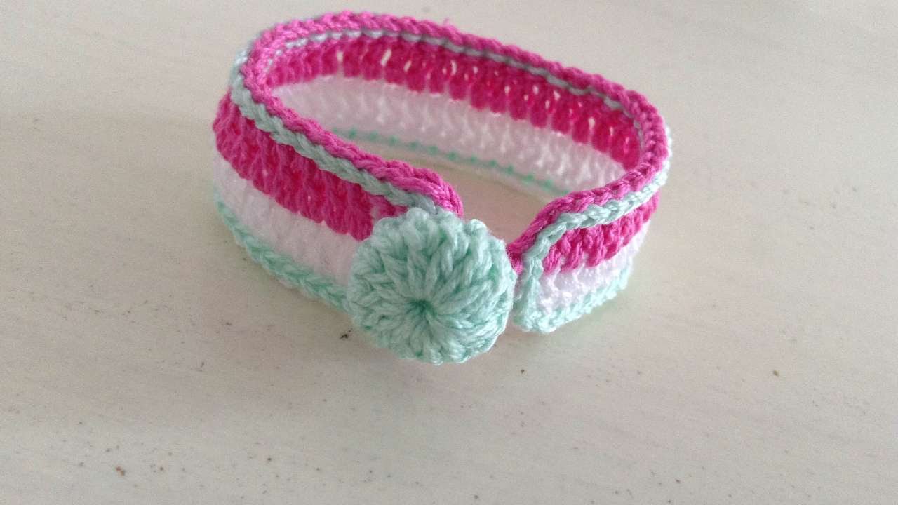 How To Crochet Pretty Girls Bracelet - DIY Crafts Tutorial ...