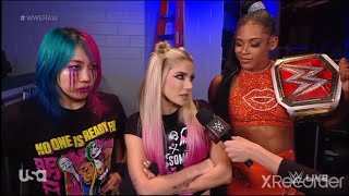 Alexa Bliss, Asuka \& Bianca Belair Backstage: Raw October 31 2022