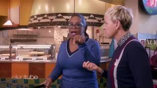 ELLEN SHOW Watch OPRAH \& ELLEN TAKE OVER A GROCERY STORE_Sooo FUNNY_MUST SEE VIDEO! CAUSING MAYHEM