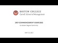 Carroll School of Management Graduate Degree Ceremony