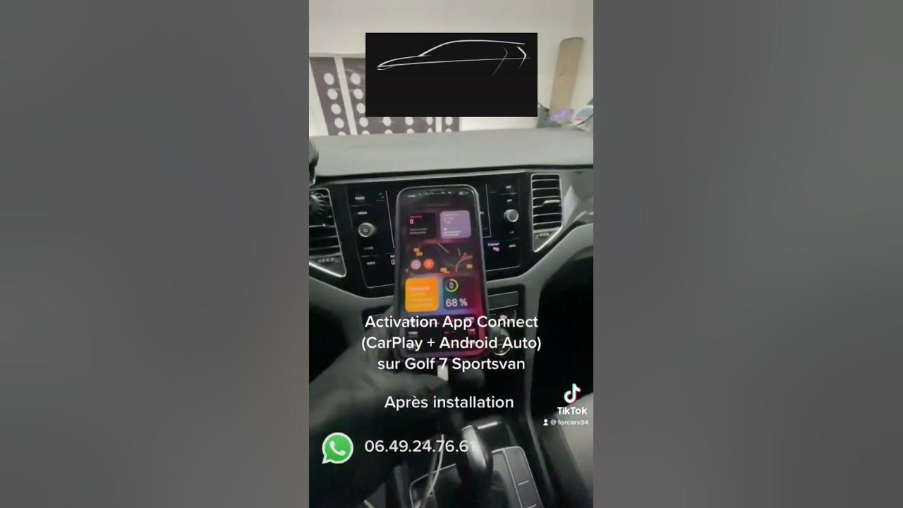 Activation App Connect (CarPlay + Android Auto) Volkswagen Golf 7 Sportsvan YouTube