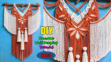DIY Colors Macrame Wall Hanging on Bamboo Driftwood Macrame Design & Tutorial by LIT decor (Part 3)