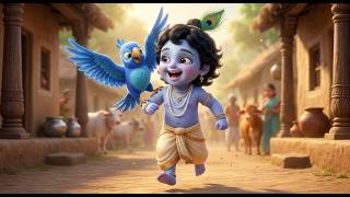 Little Lord Krishna's Butter Thief Friendship 🧈💙 | Heartwarming Animated Story for Kids
