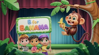 The  Banana Song🍌 #kidslearning 🎵 #kidsmusic🐒 #cartoons