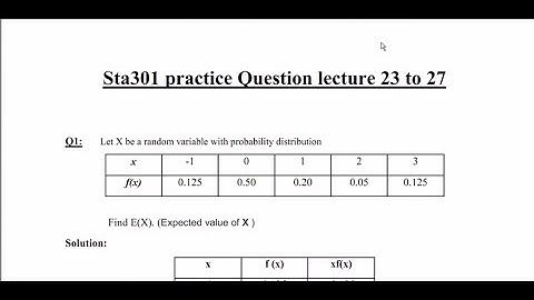 #sta301 #PracticeQuestion  Sta301 practice Question of lecture  23 to 27